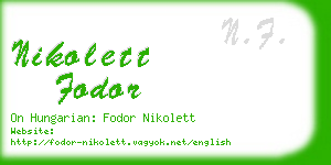 nikolett fodor business card